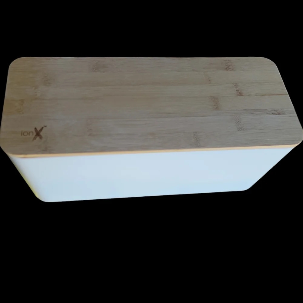 Cable Management Box  12x5x4.5 inches, Wood Lid, Cord Organizer - Picture 5 of 6
